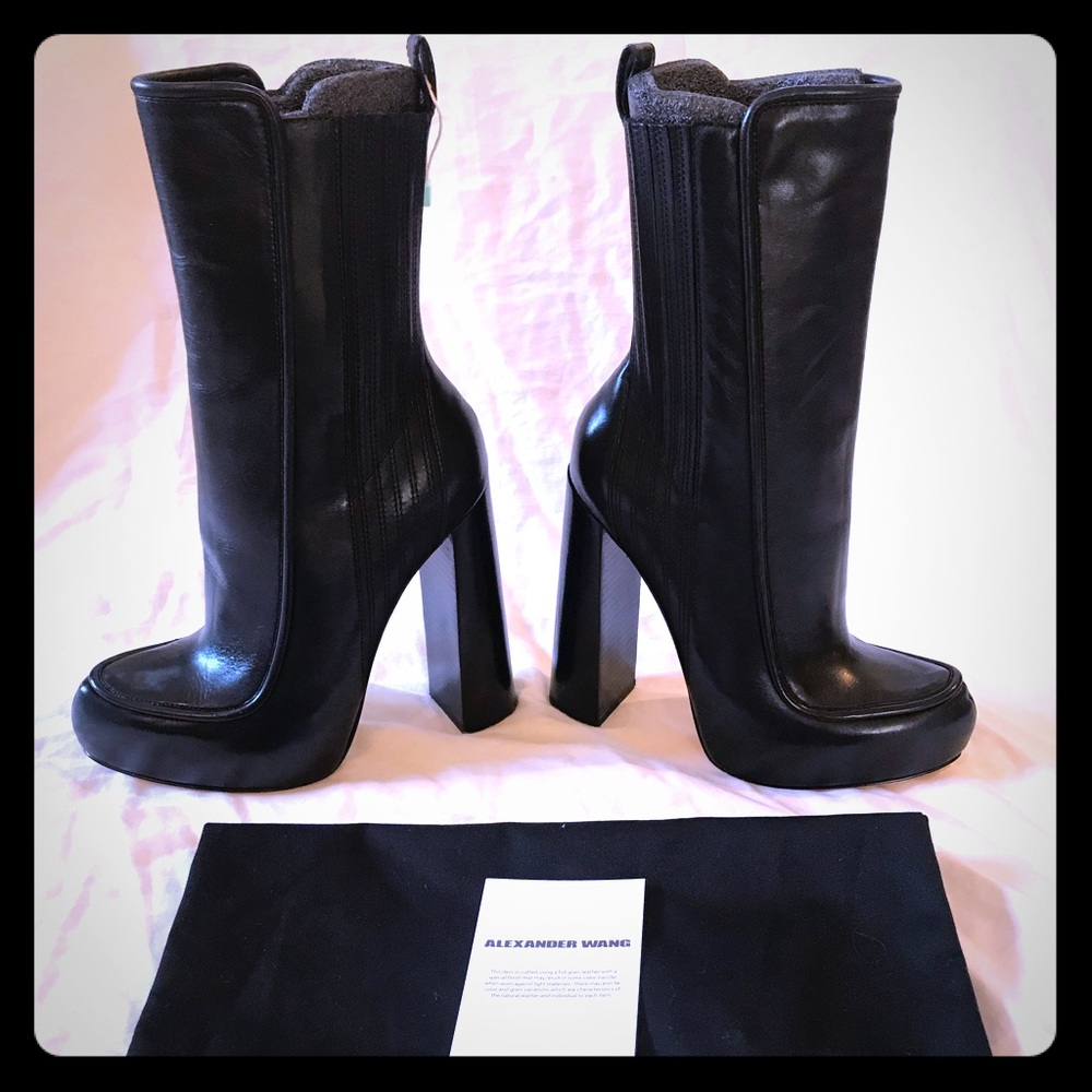 Alexander Wang Addison Platform Boots Size 39 NEW